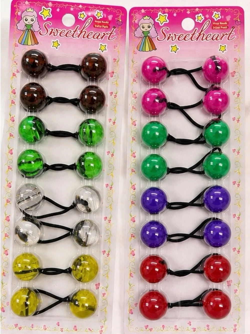 16Pcs Kids Hair Ties - Assorted Colors